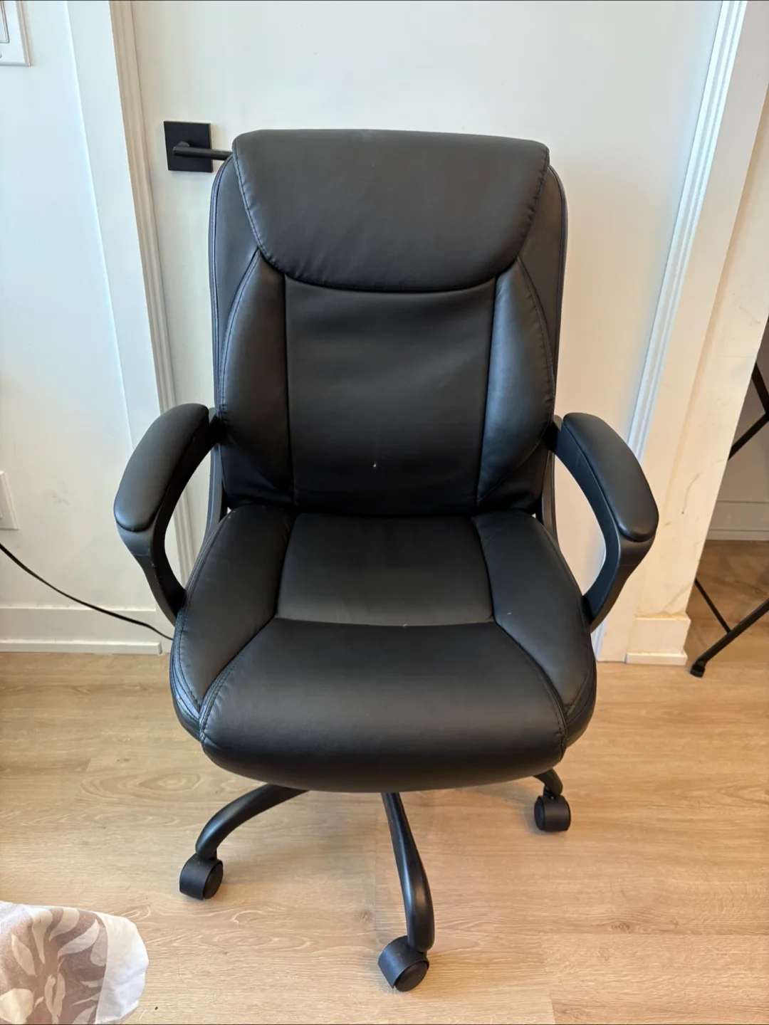 Black Leather Office Chair thumbnail
