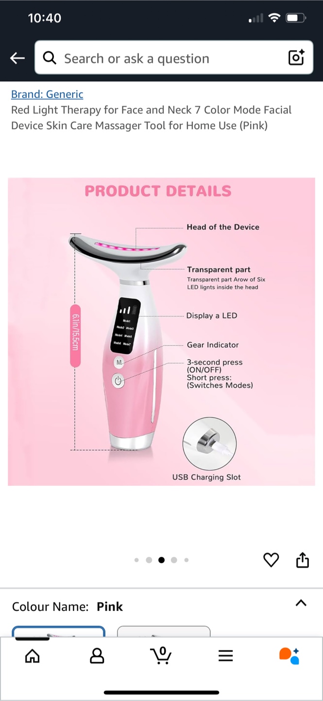 7 Colour Mode Facial Red Light Therapy Device - photo 4