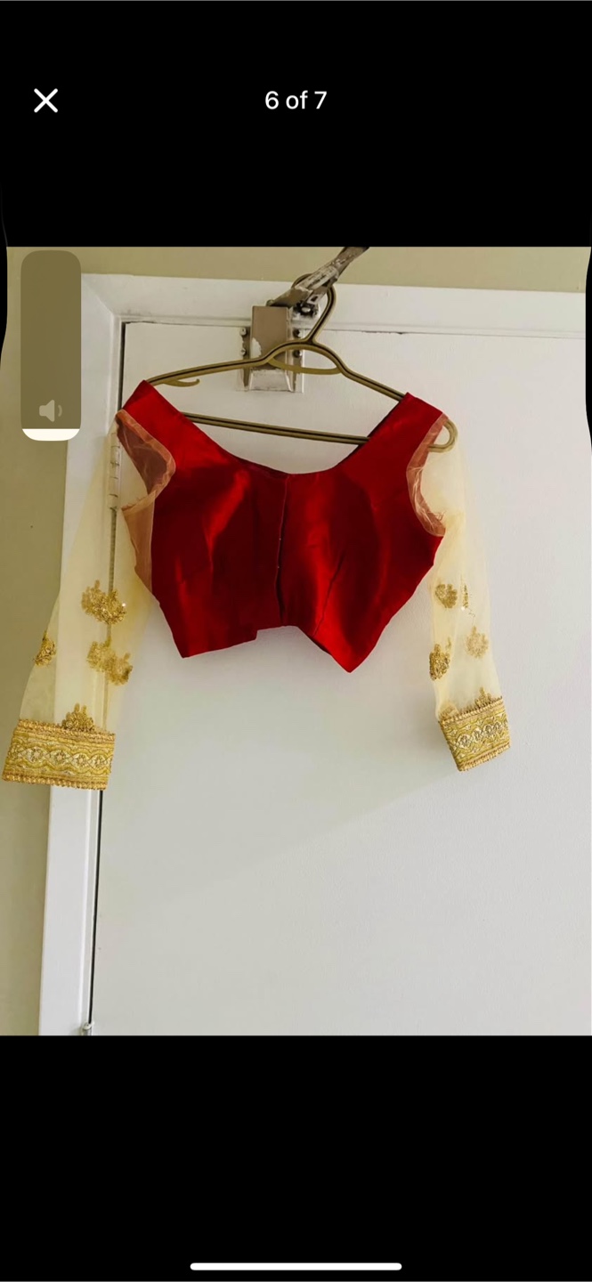 Gorgeous Red and Orange Indian Bridal Choli and Dupatta Set - photo 4