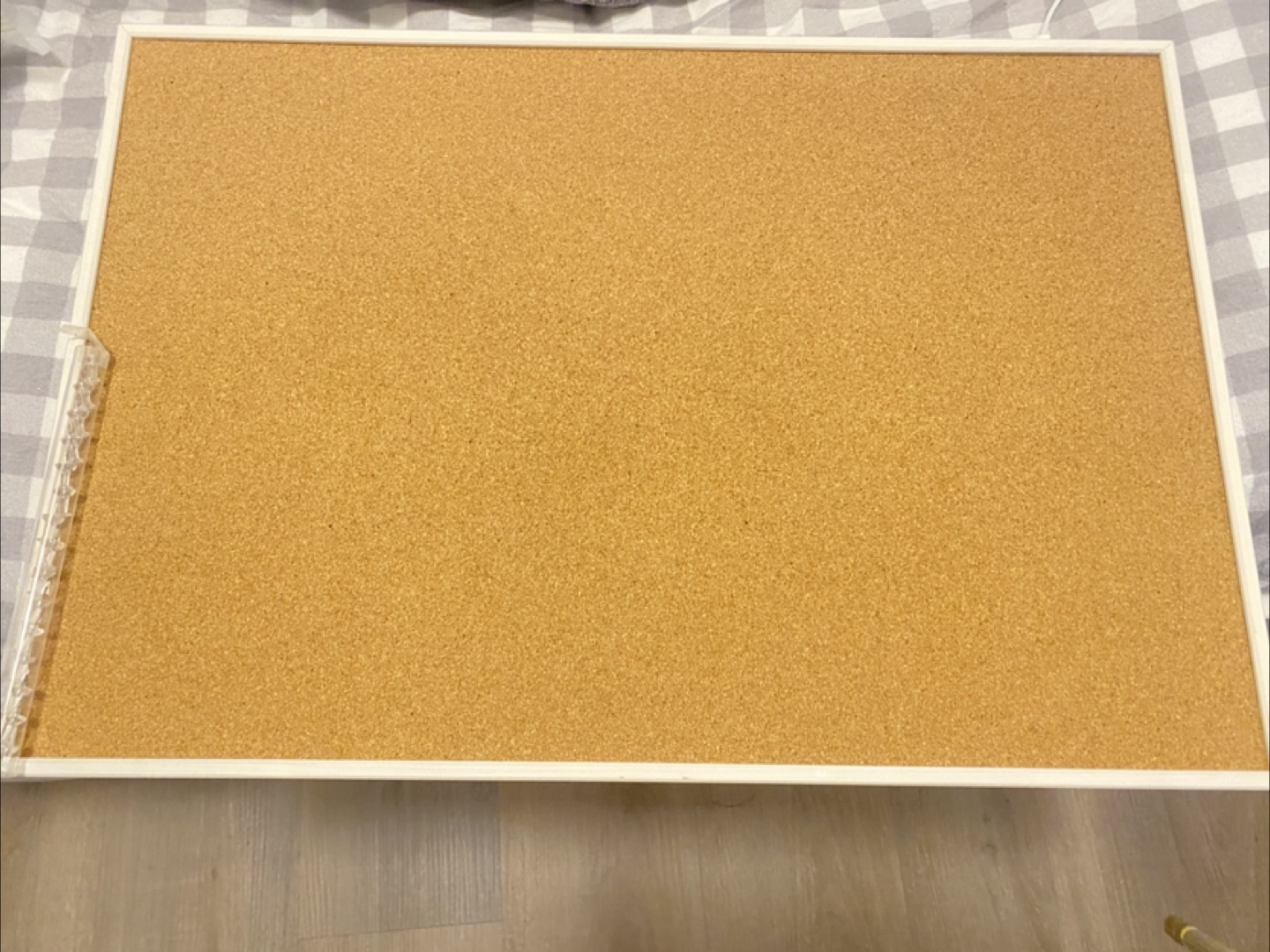 Large Cork Board with White Frame