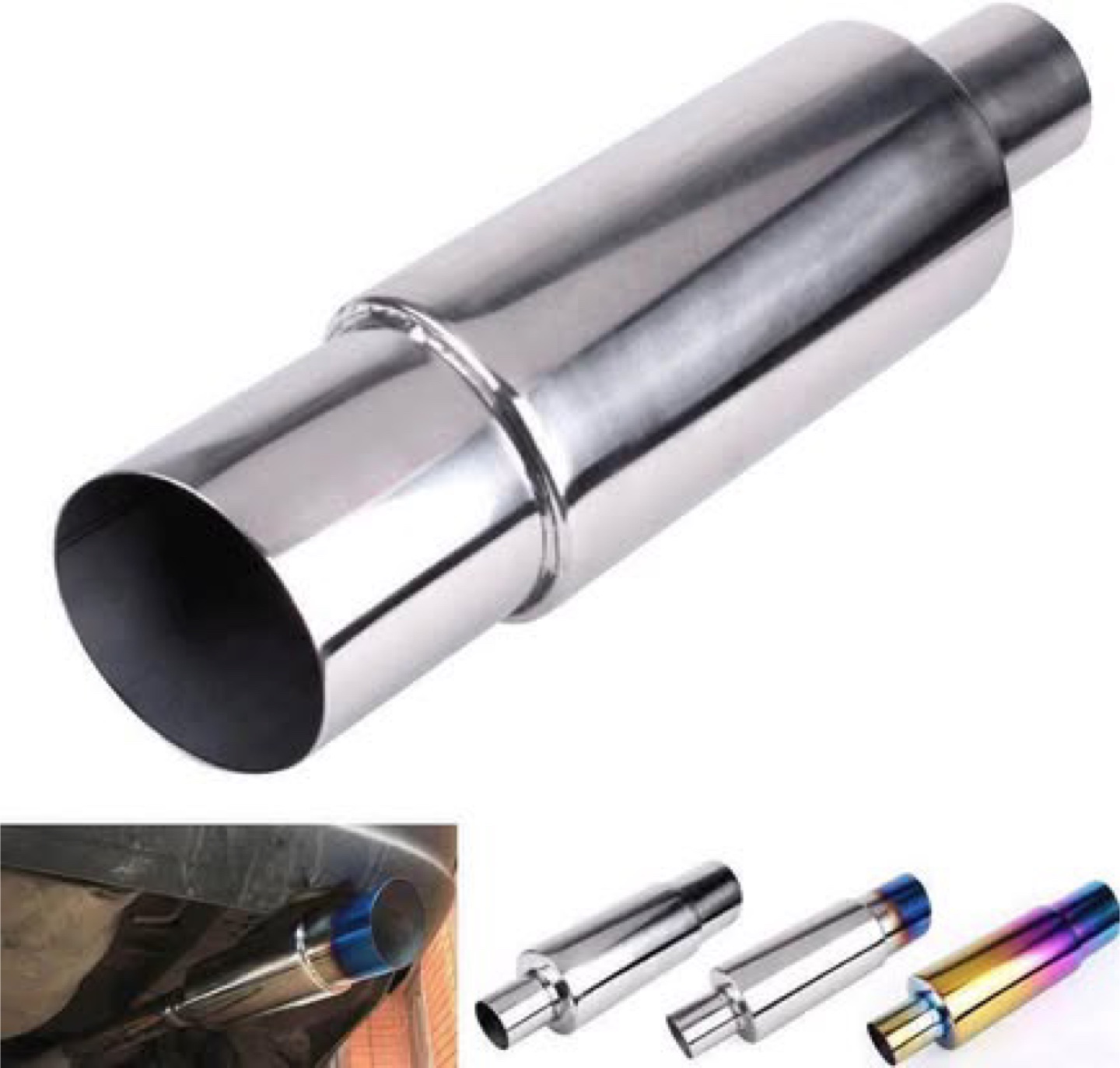 3.5" to 4.5" Stainless Steel Exhaust Muffler - photo 2