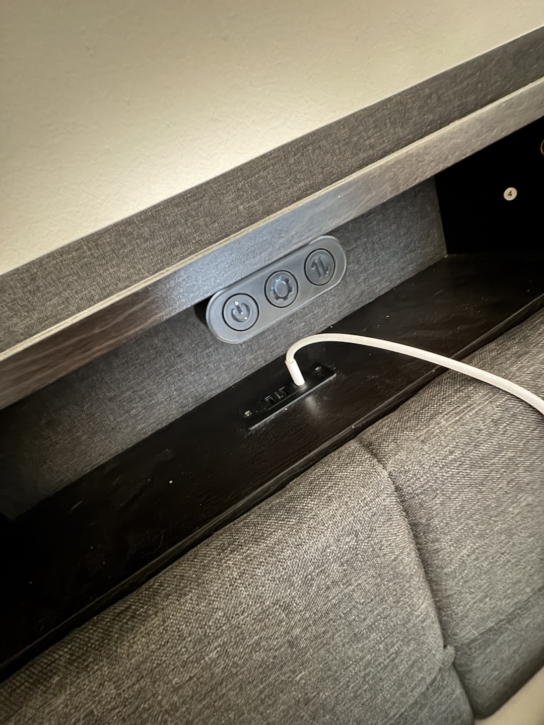 Bed Frame with Built-in LED Lighting and Outlets - photo 2