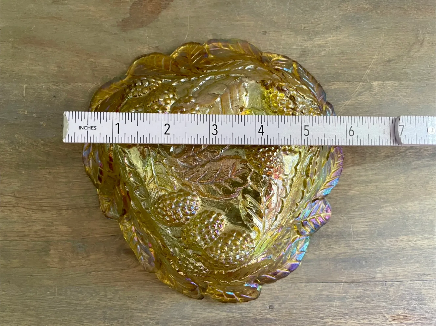 Indiana Amber Carnival Glass Candy Dish image indicator(7)