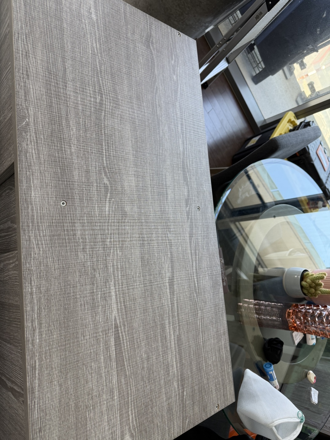 Grey Wood-Look Storage Cabinet - photo 3
