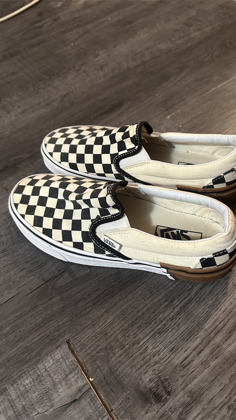 Vans Classic Slip-On Checkerboard Skate Shoes - photo 4