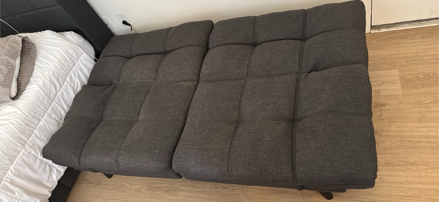 Dark Gray Futon Couch Convertible - photo 4
