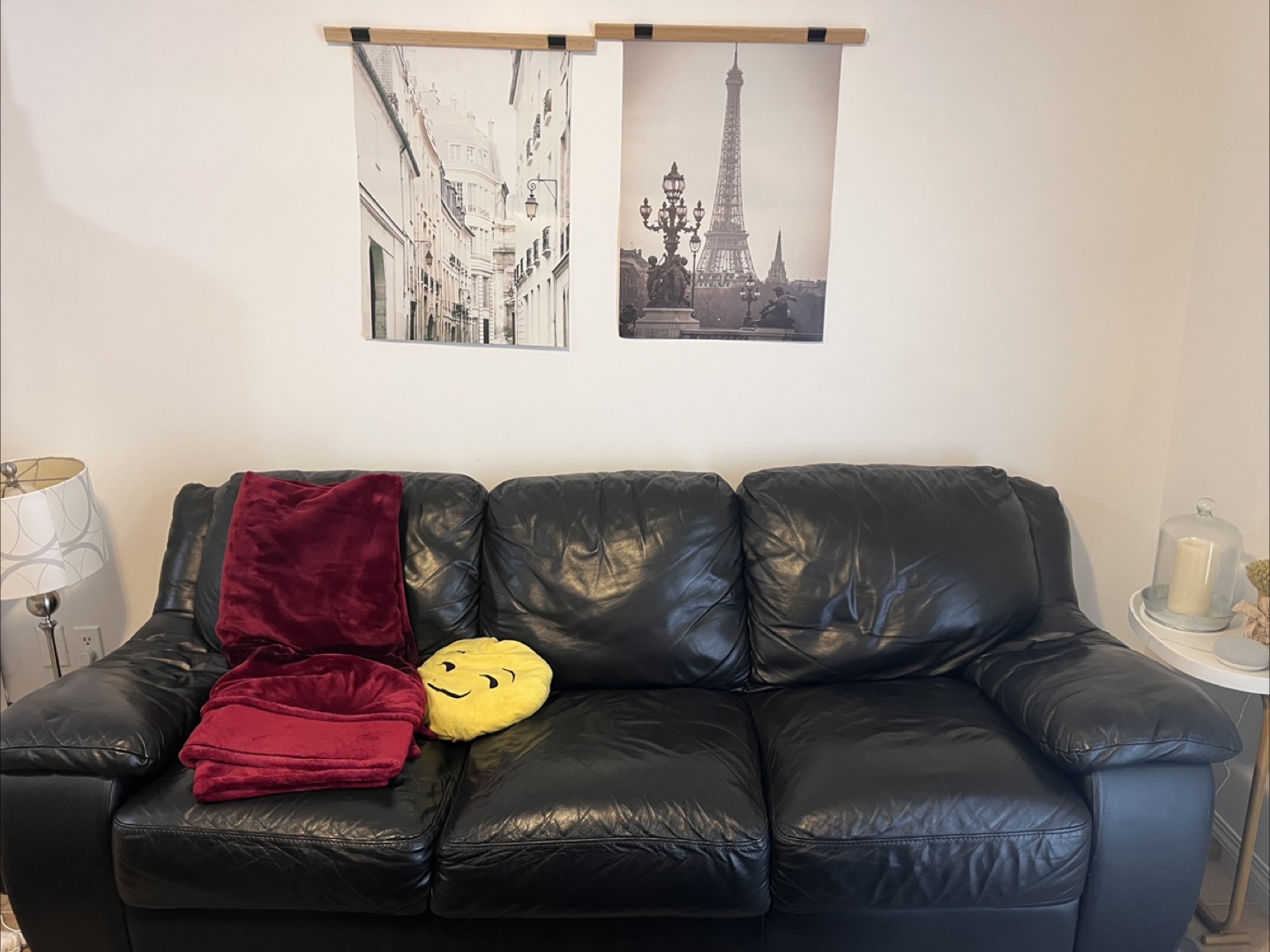 Black Leather Sofa