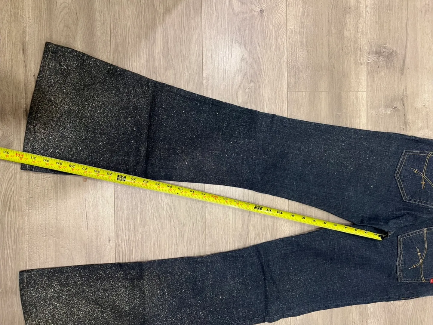 Indian Rose Bell Bottom Jeans Size 26  🏒 image indicator(10)