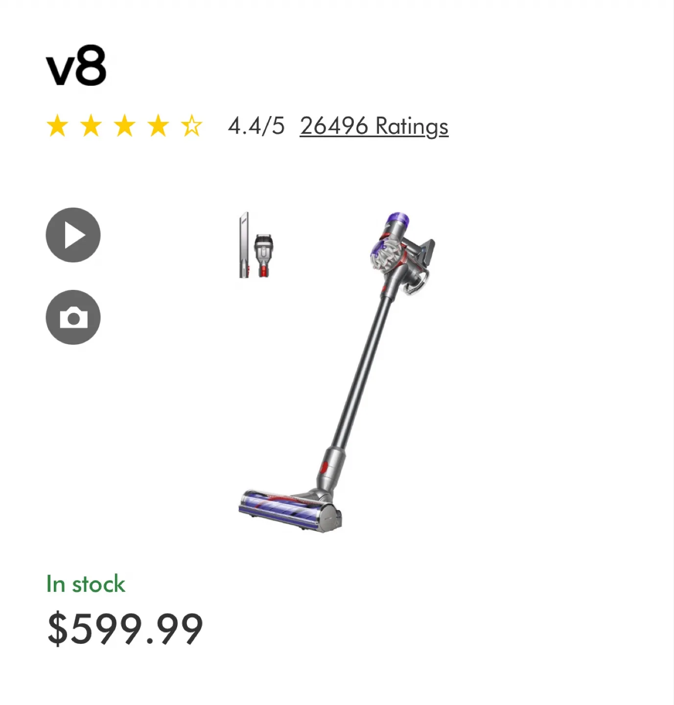 Dyson V8 Cordless Vacuum Cleaner image indicator(5)