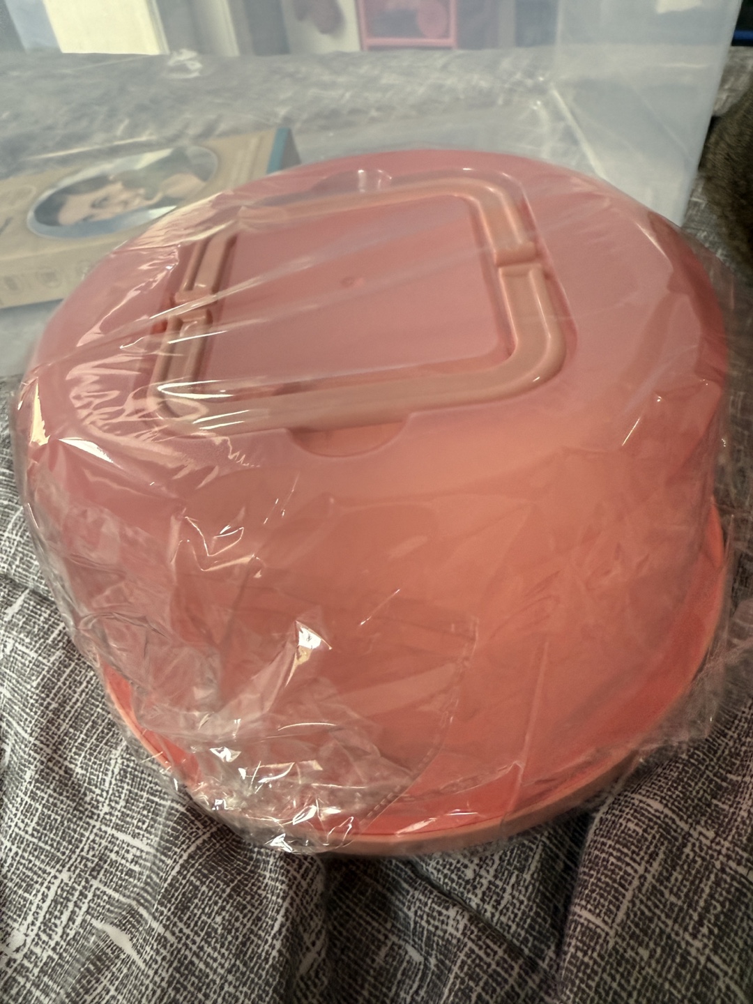 Pink Plastic Cake Carrier