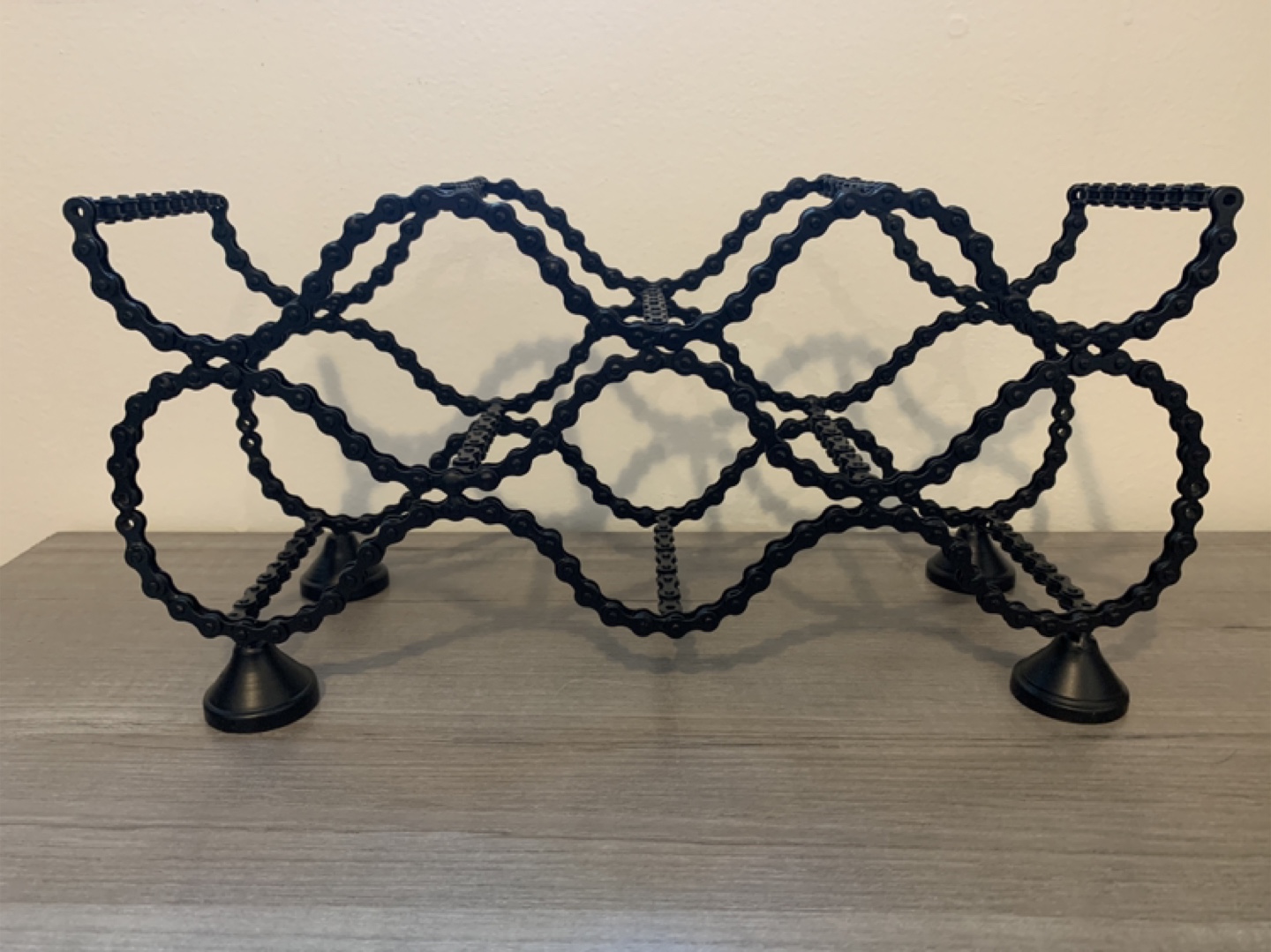 Black Metal Chain Wine Rack