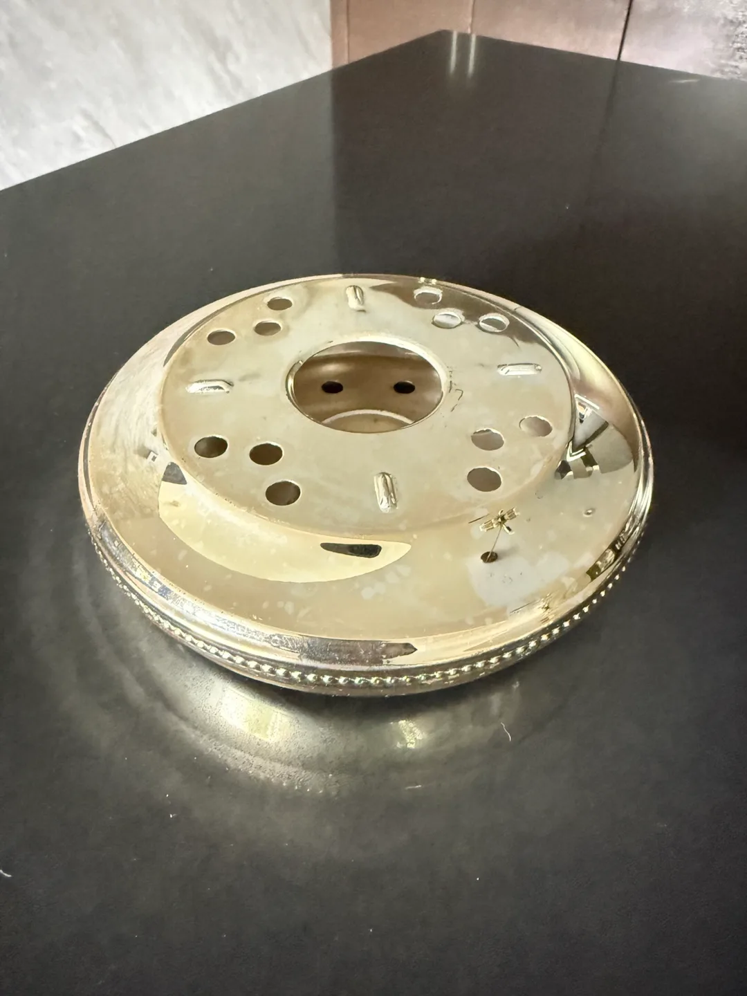 Vintage Silver-Tone Tea Light Holder thumbnail