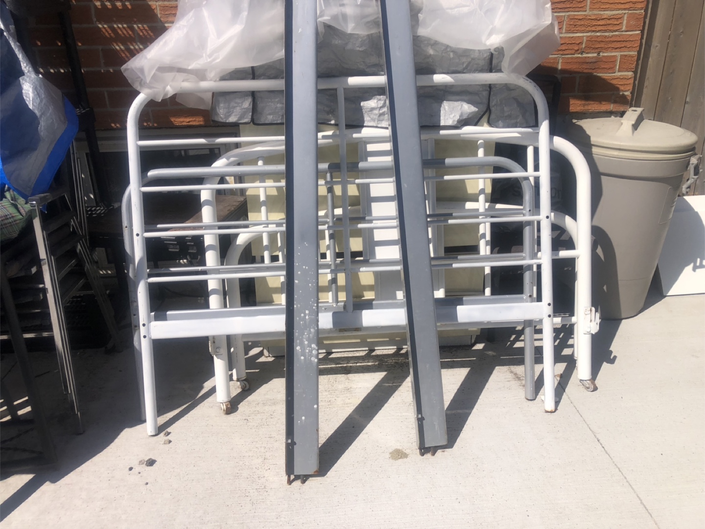 Metal Frame Double Bed and Mattress Set