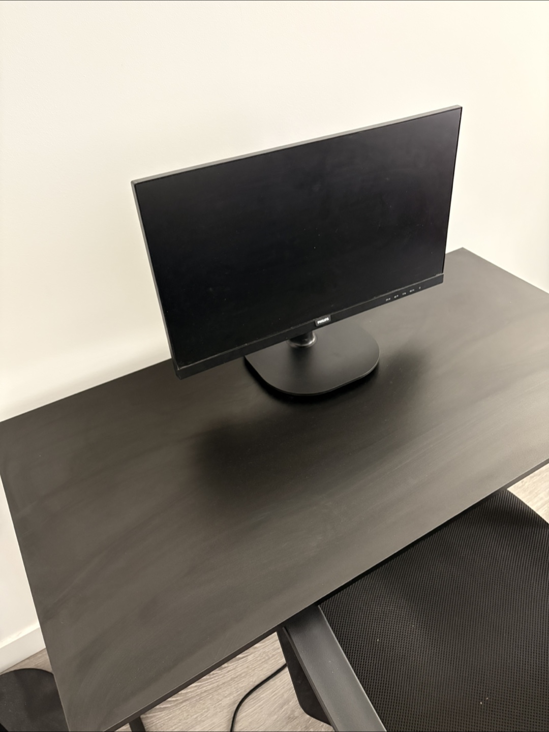 Black Computer Desk with Metal Frame - photo 2