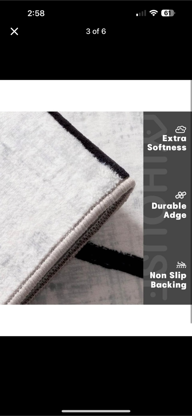 Area Rug 8x10  Machine Washable Rugs Modern Neutral Rug - photo 3