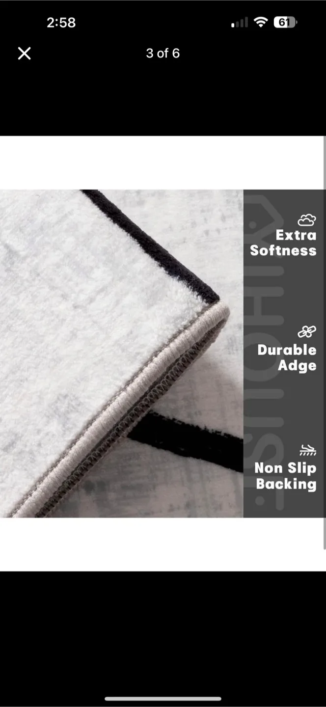 Area Rug 8x10  Machine Washable Rugs Modern Neutral Rug image indicator(3)