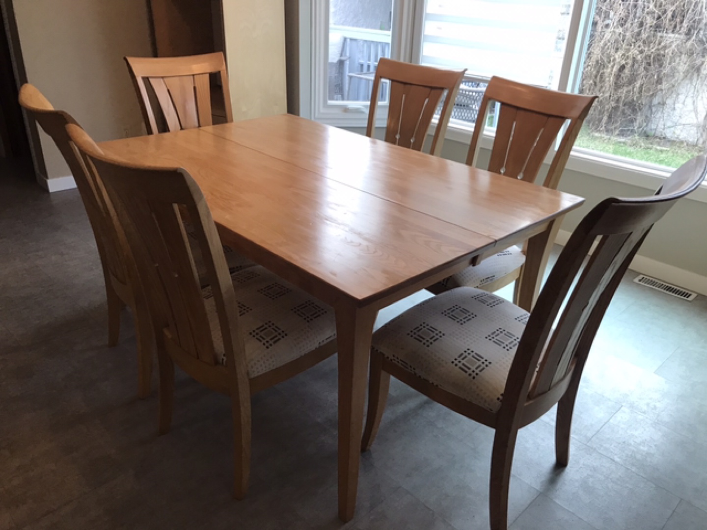Dining table and chairs
