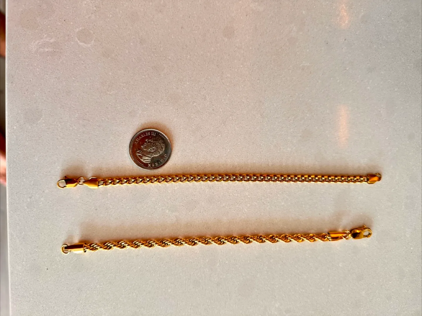 Coated in pure 18 K Gold , Cuban link , Rope , Bangles image indicator(9)