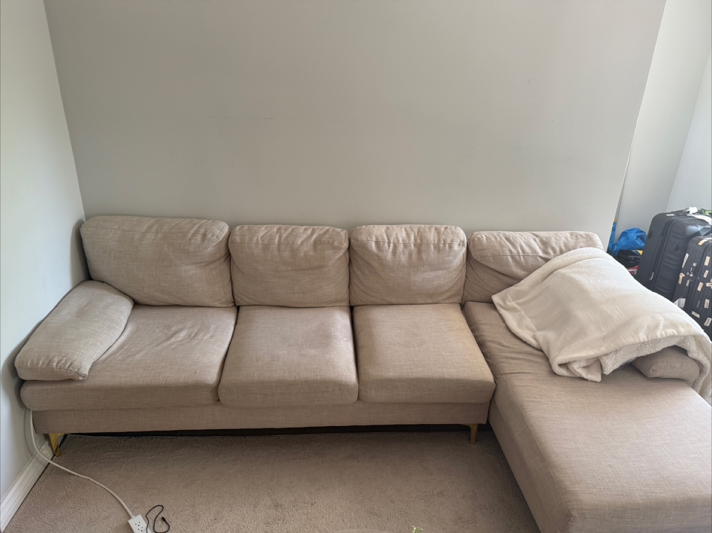 Beige Sectional Sofa - photo 2