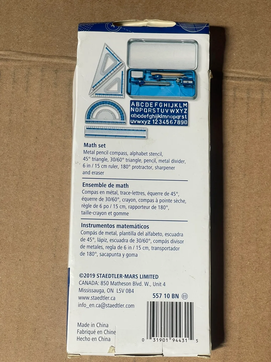 Staedtler 10-Piece Geometry Set in Metal Tin thumbnail