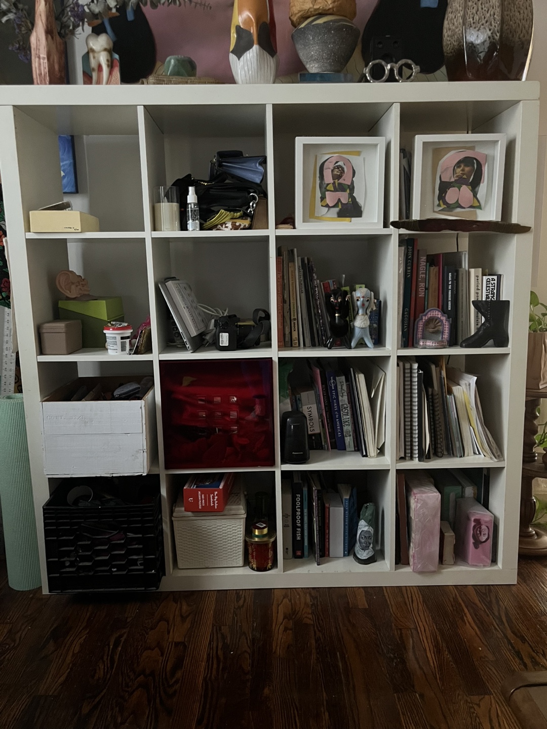 White IKEA Kallax Shelving Unit