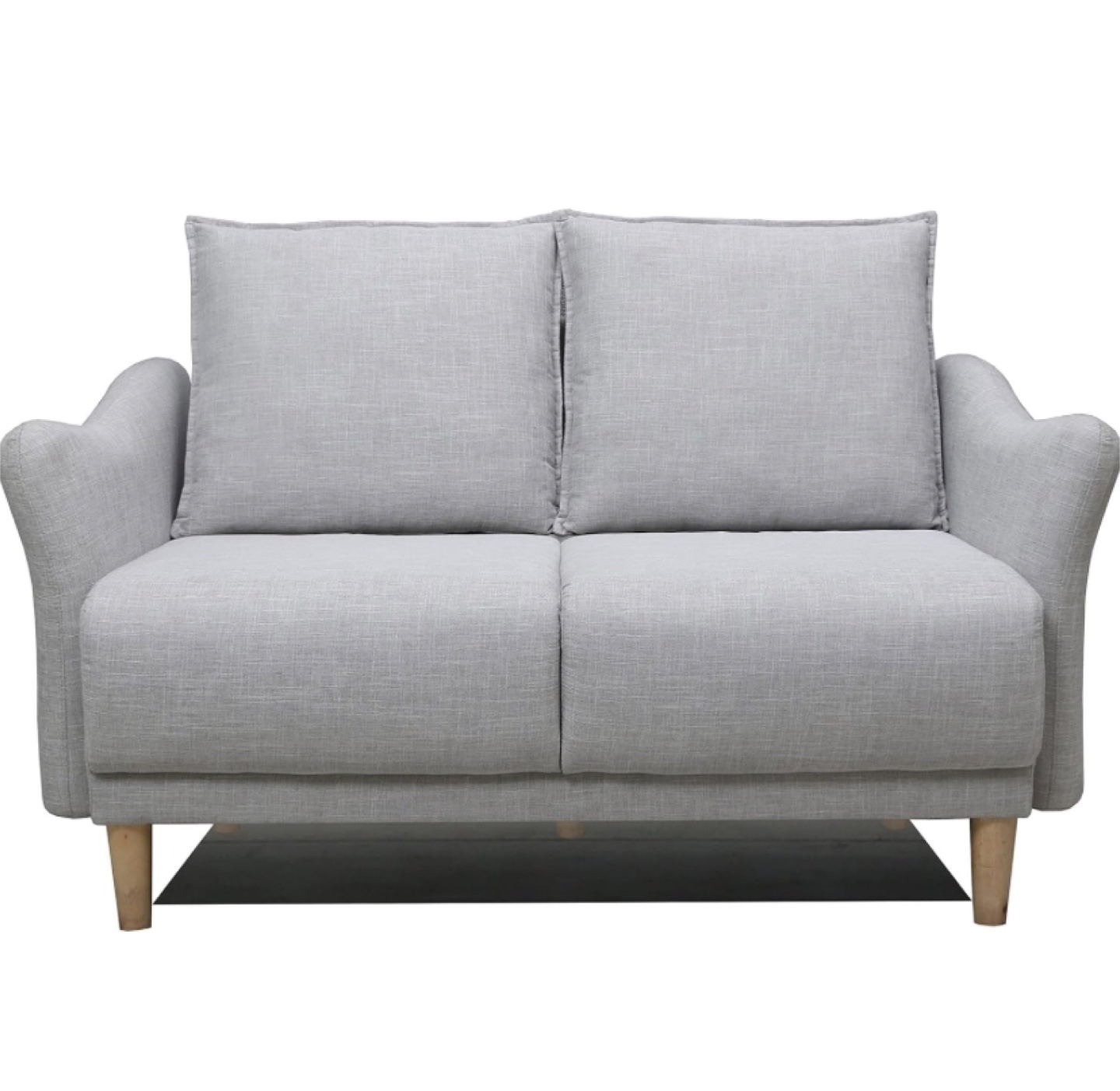 Light Grey Linen Loveseat Sofa - 2 seater - photo 3
