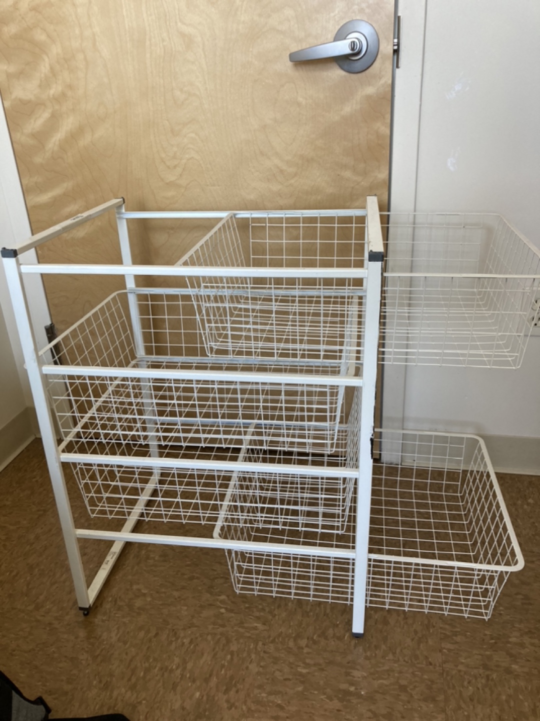White Metal 4-Tier Rolling Cart Organizer - photo 3