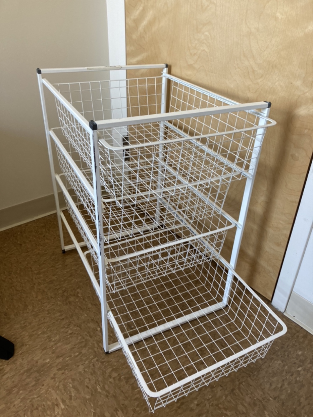 White Metal 4-Tier Rolling Cart Organizer - photo 4