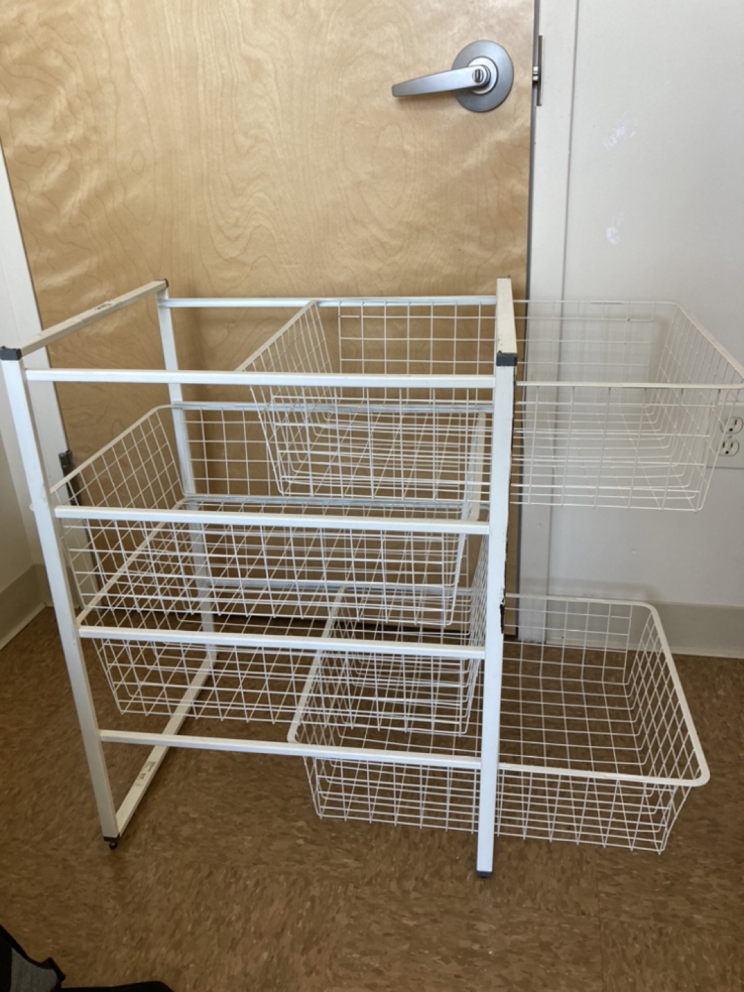 White Metal 4-Tier Rolling Cart Organizer - photo 2