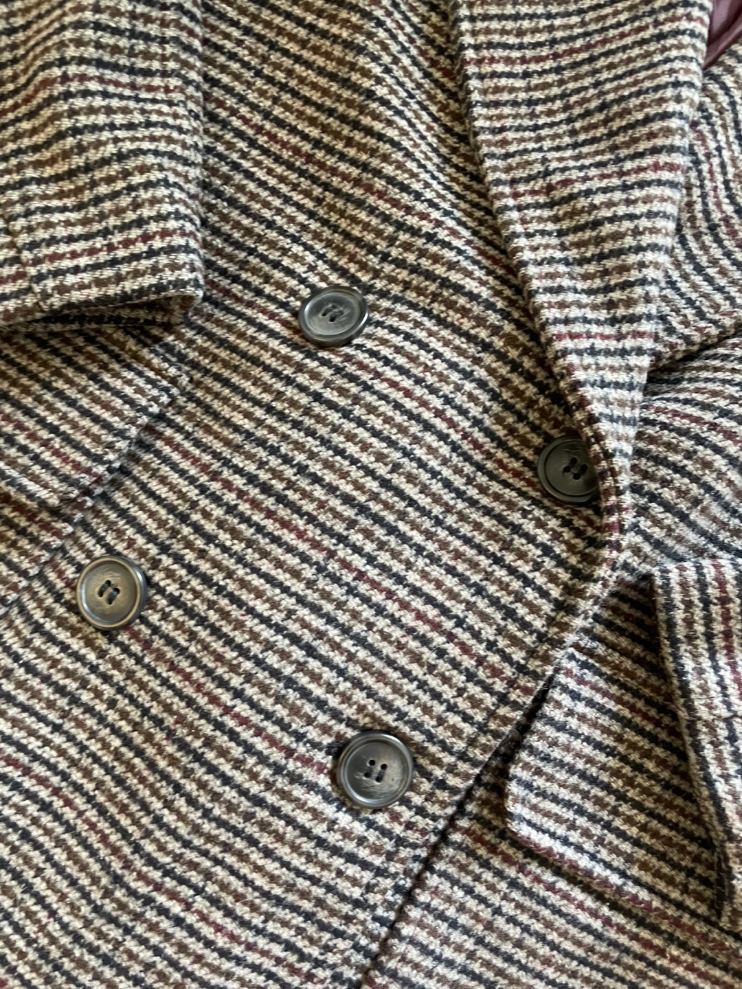 Pull&Bear Women's Double-Breasted Houndstooth Coat - photo 4