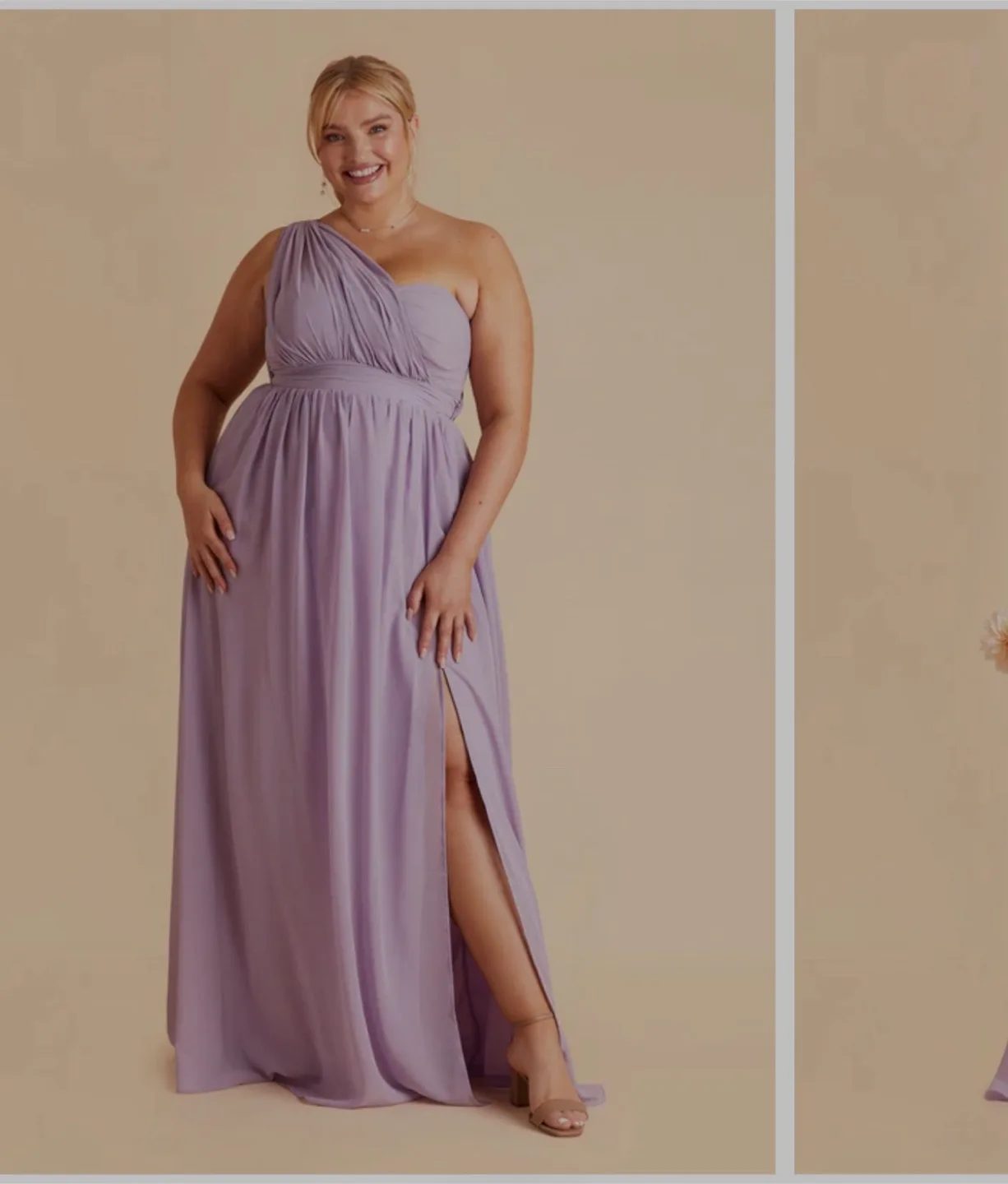 Lavender Bridesmaid Maxi Dress Size XL thumbnail