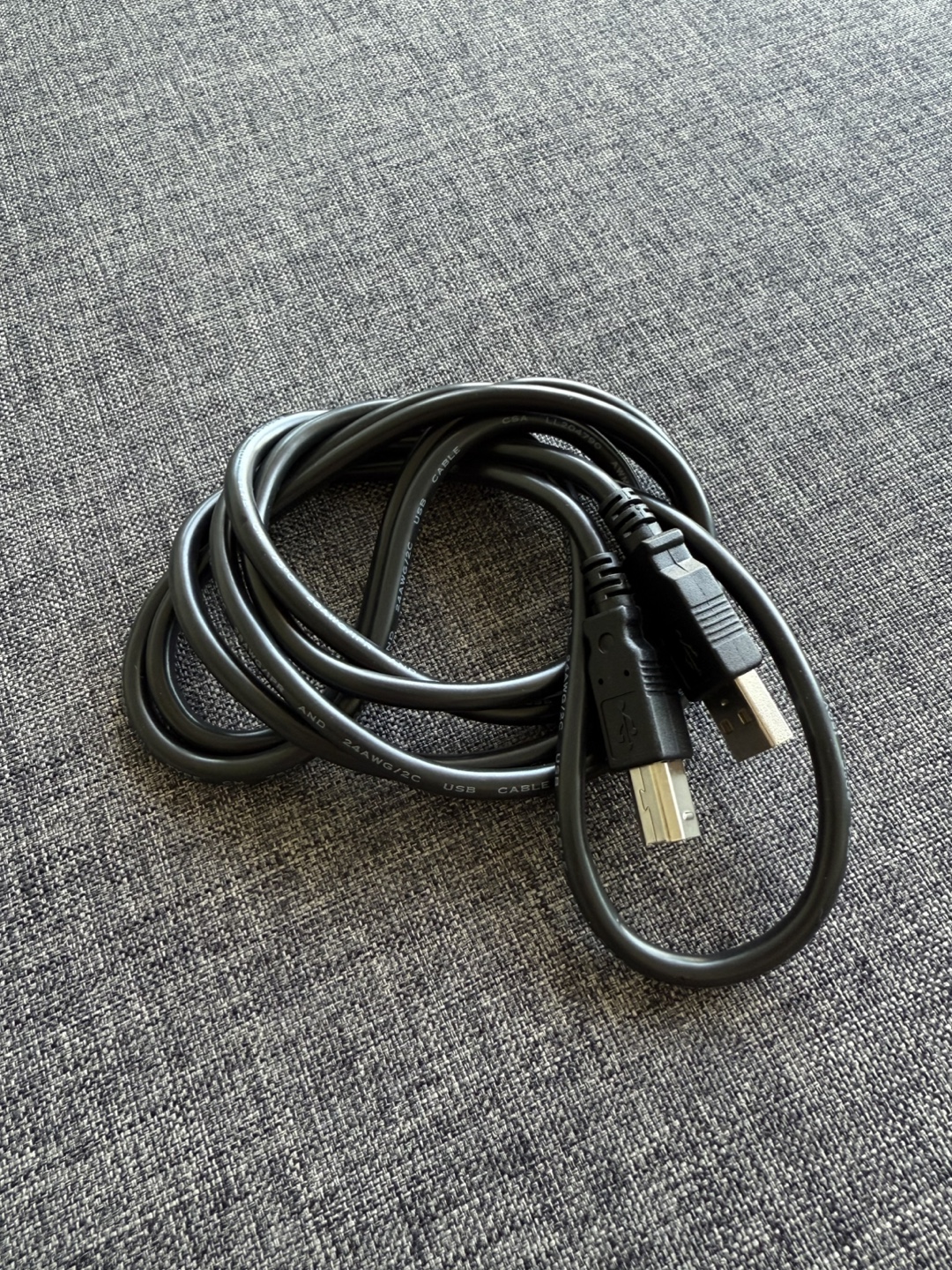 [Used] USB 2.0 A Male to B Male 28/24AWG (Printer) Cable - photo 2