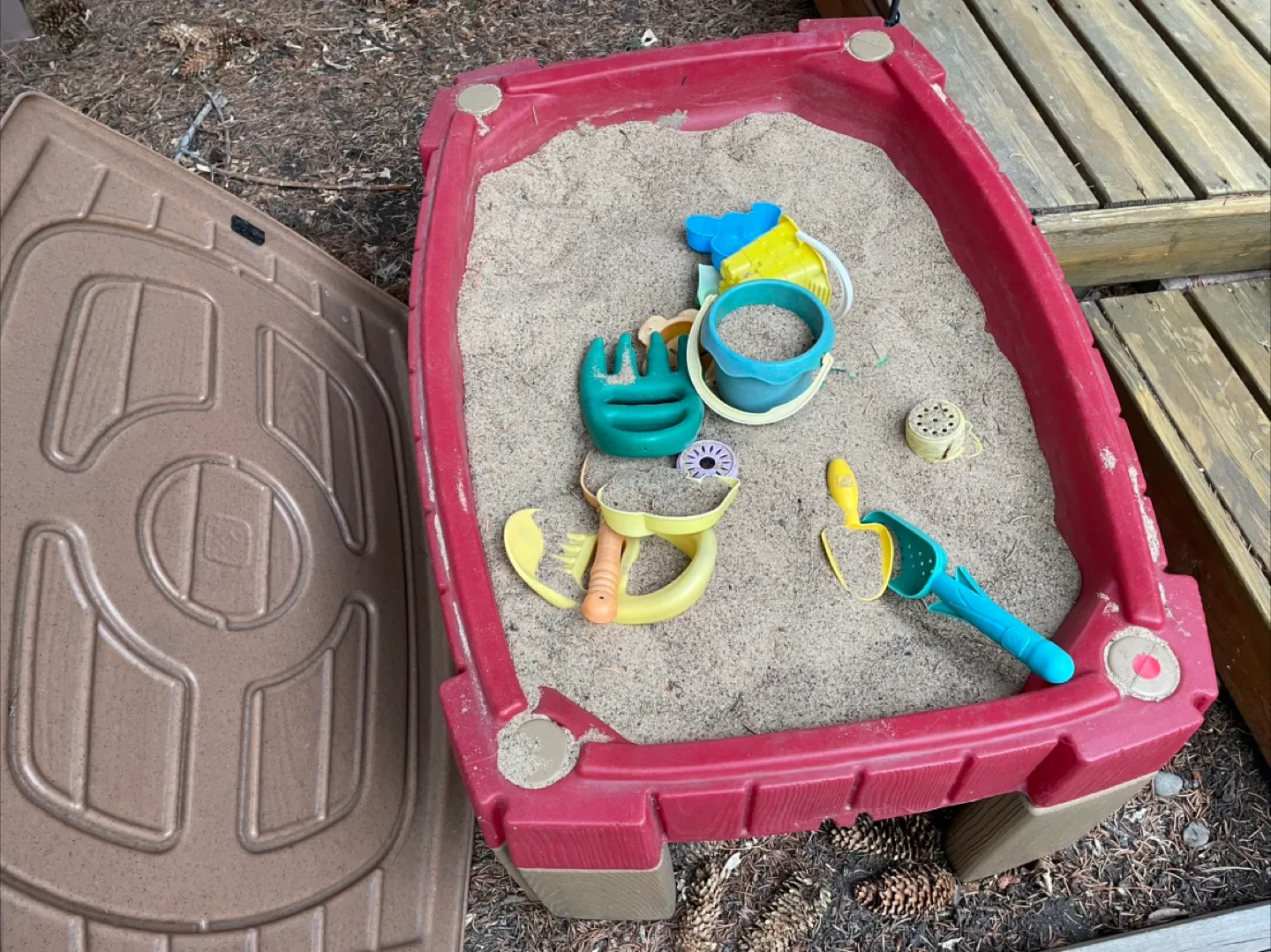 Kids' Sand Box with Cover and Toys thumbnail
