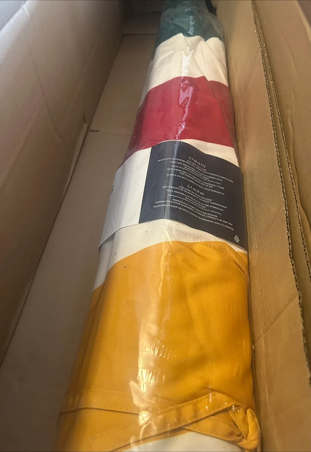 The Hudson’s Bay outdoor umbrella stripes 9ft outdoor market image indicator(6)