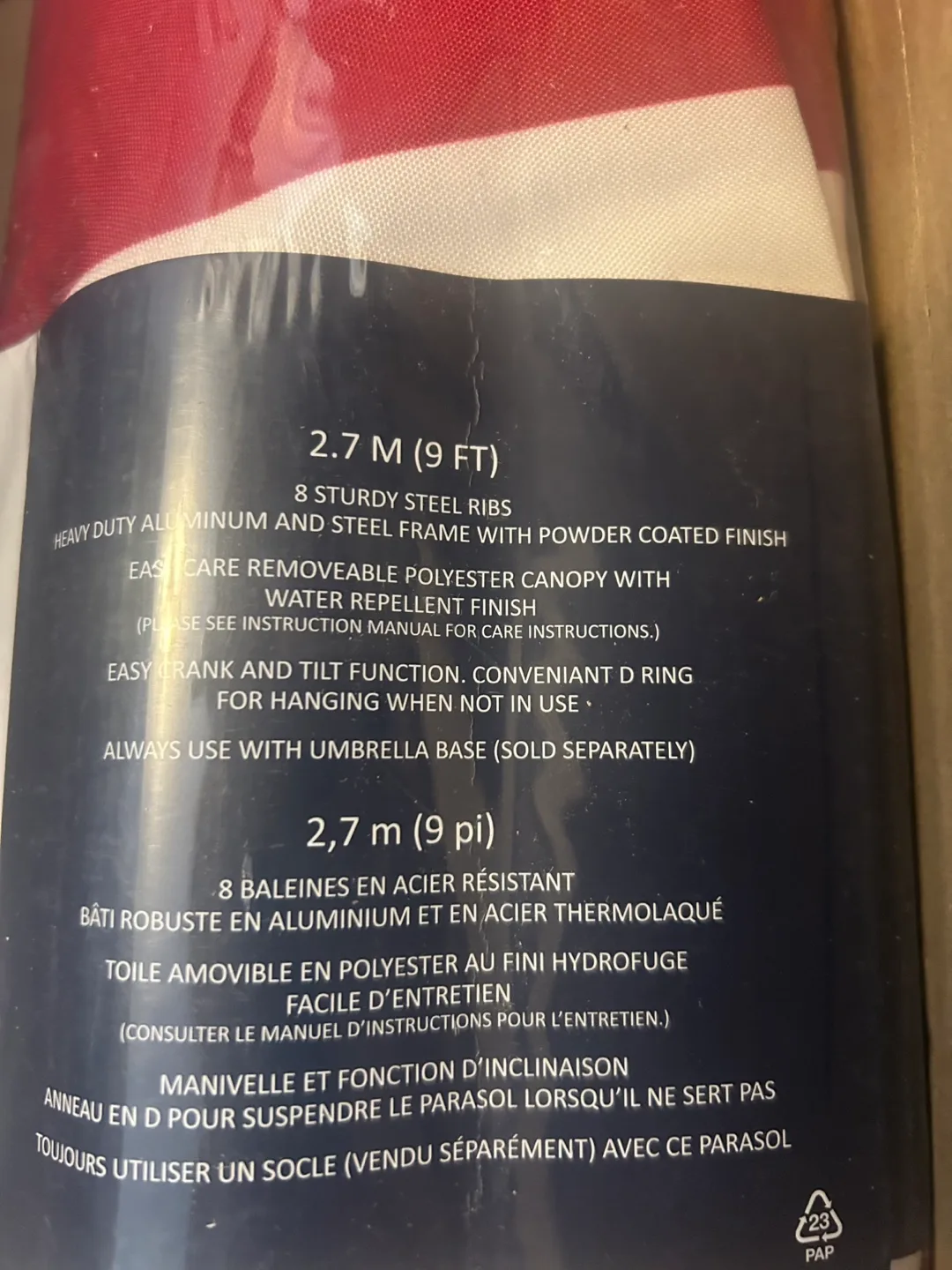 The Hudson’s Bay outdoor umbrella stripes 9ft outdoor market image indicator(2)