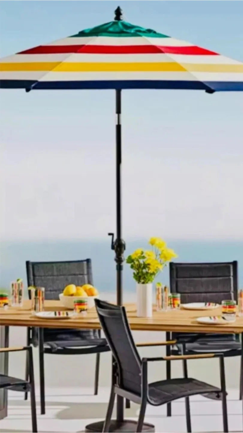 The Hudson’s Bay outdoor umbrella stripes 9ft outdoor market image indicator(10)
