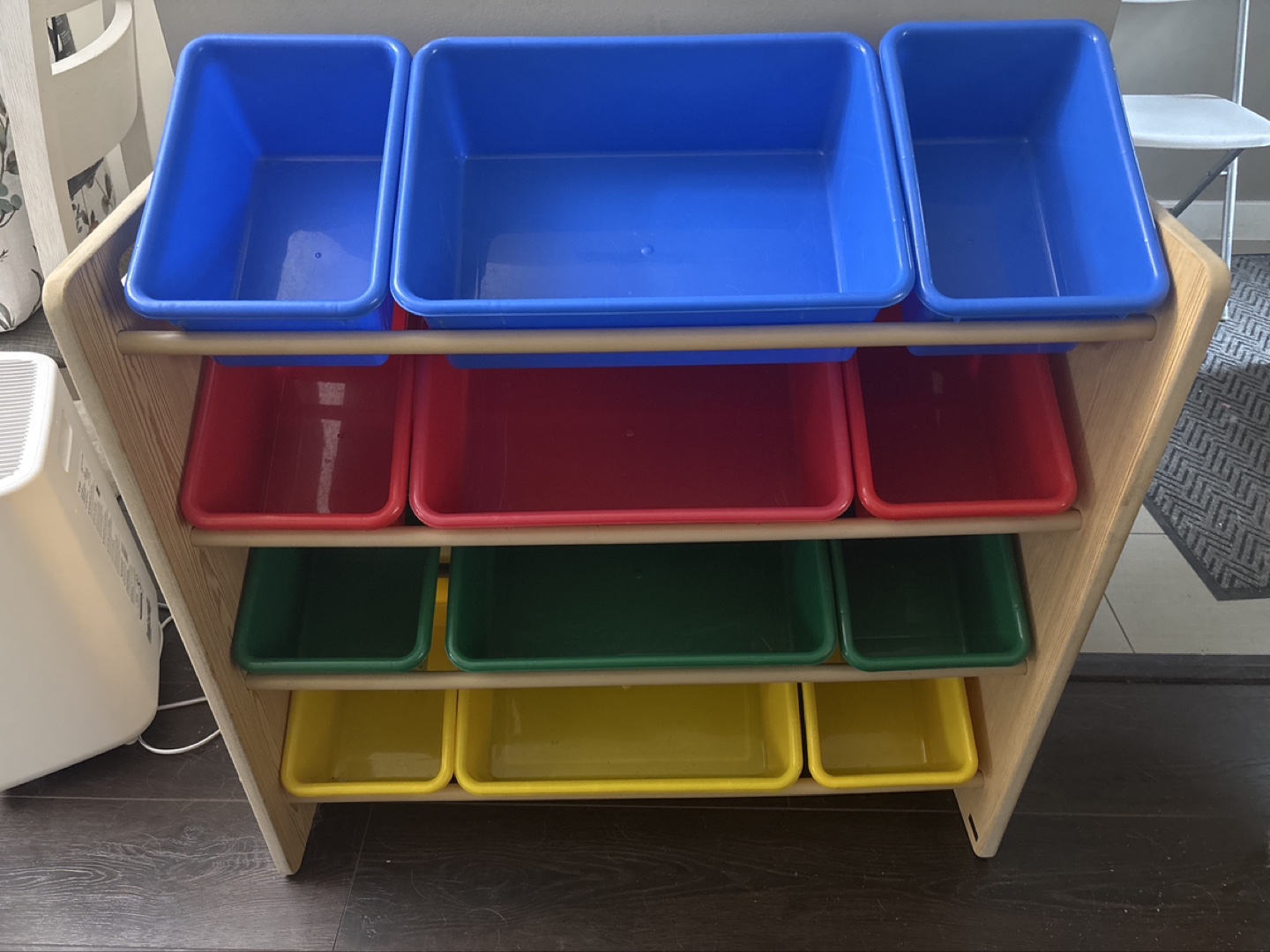 Kids Toy Organizer with Coloured Bins