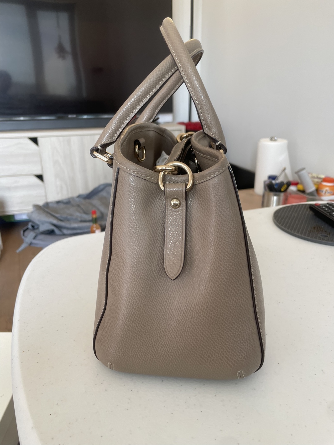 Coach Small Gray Leather Handbag - photo 2