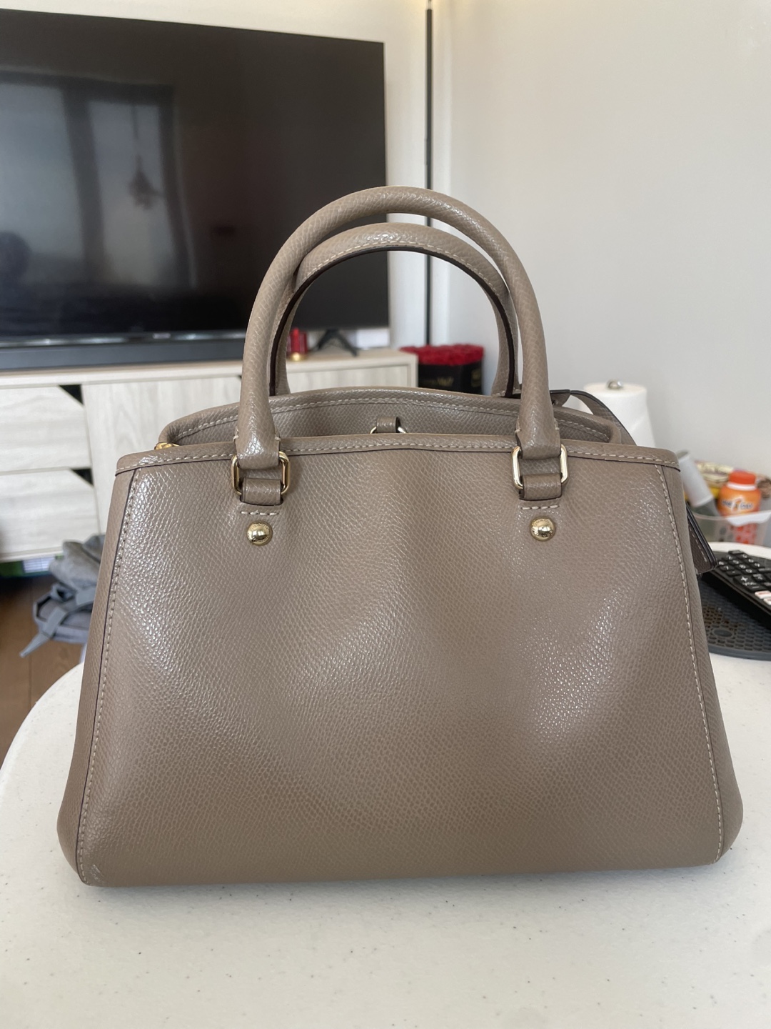 Coach Small Gray Leather Handbag - photo 3