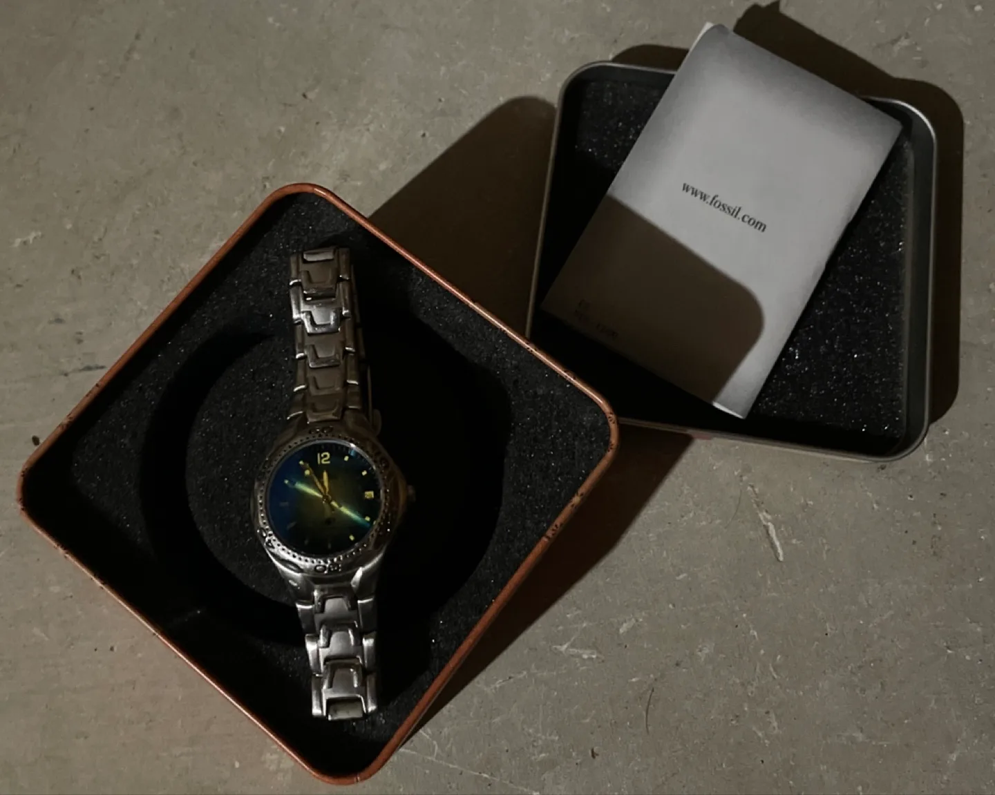 🏒Fossil Blue Watch with Metal Band thumbnail