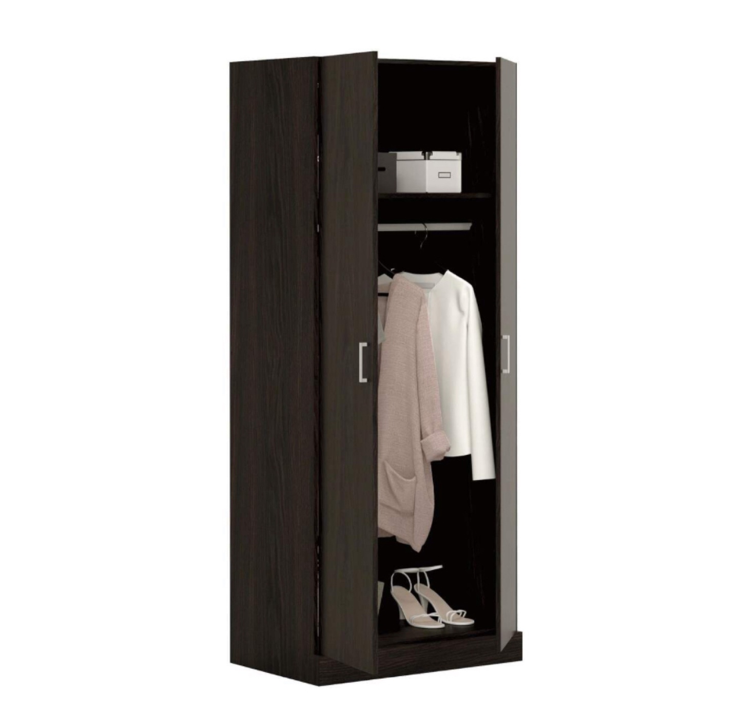 Dark Brown Wardrobe Closet - photo 2