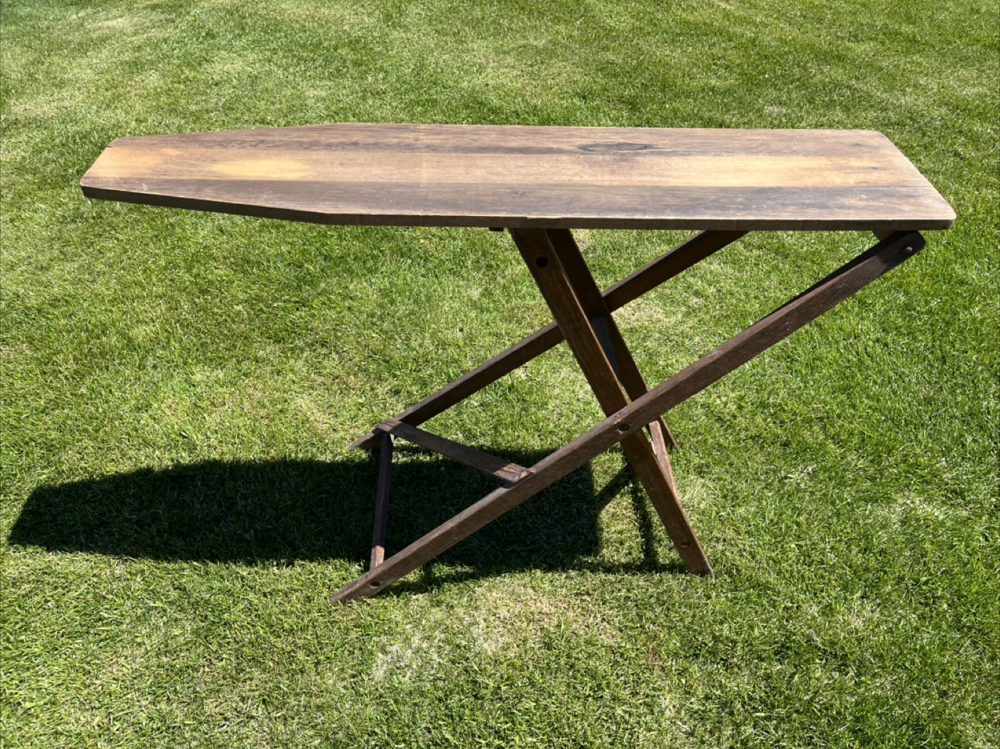 Vintage Wooden Ironing Board Table - photo 5