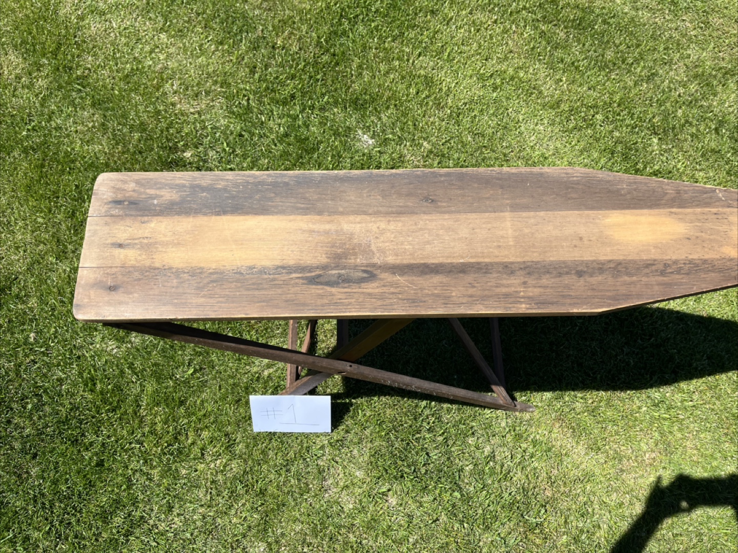 Vintage Wooden Ironing Board Table - photo 4