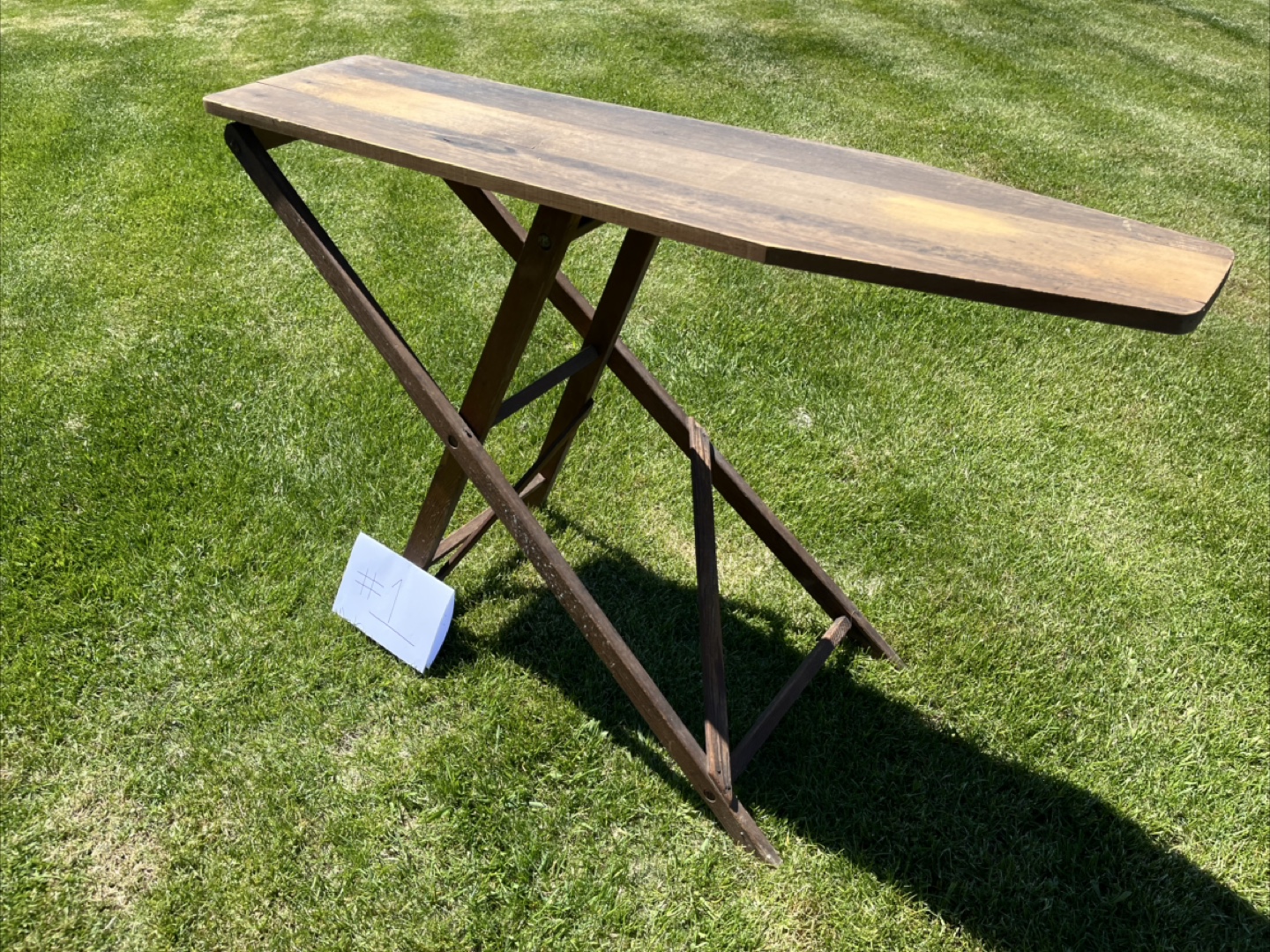 Vintage Wooden Ironing Board Table - photo 3