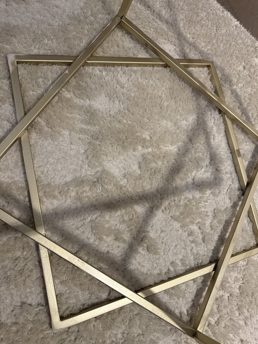 Gold Metal and Glass Coffee Table - photo 4