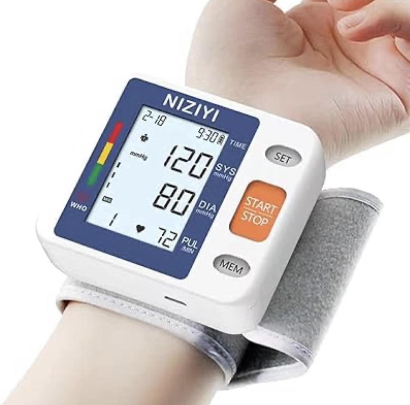 Blood pressure monitor - wrist cuff