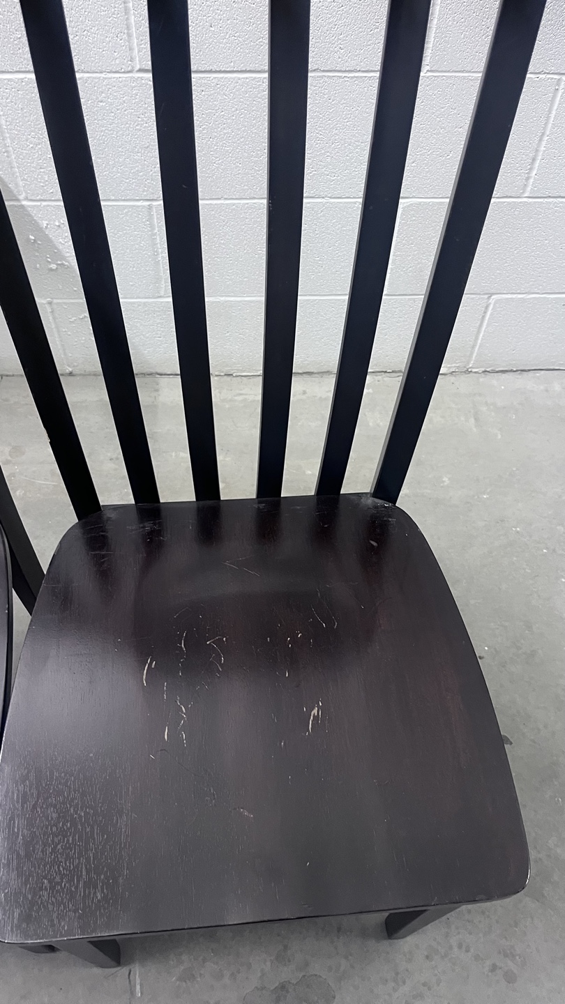 Pair of Dark Brown Dining Chairs - photo 3