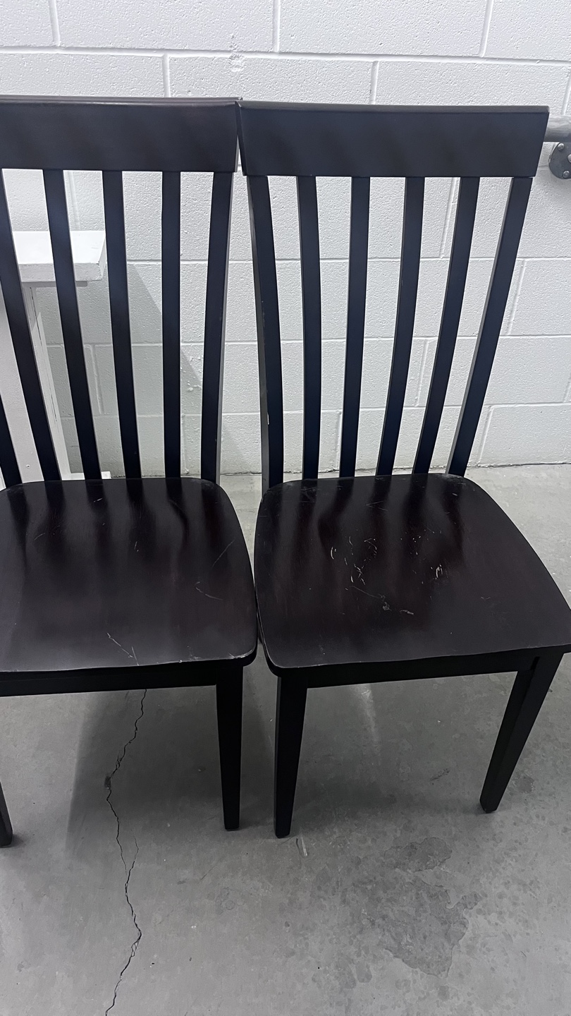 Pair of Dark Brown Dining Chairs