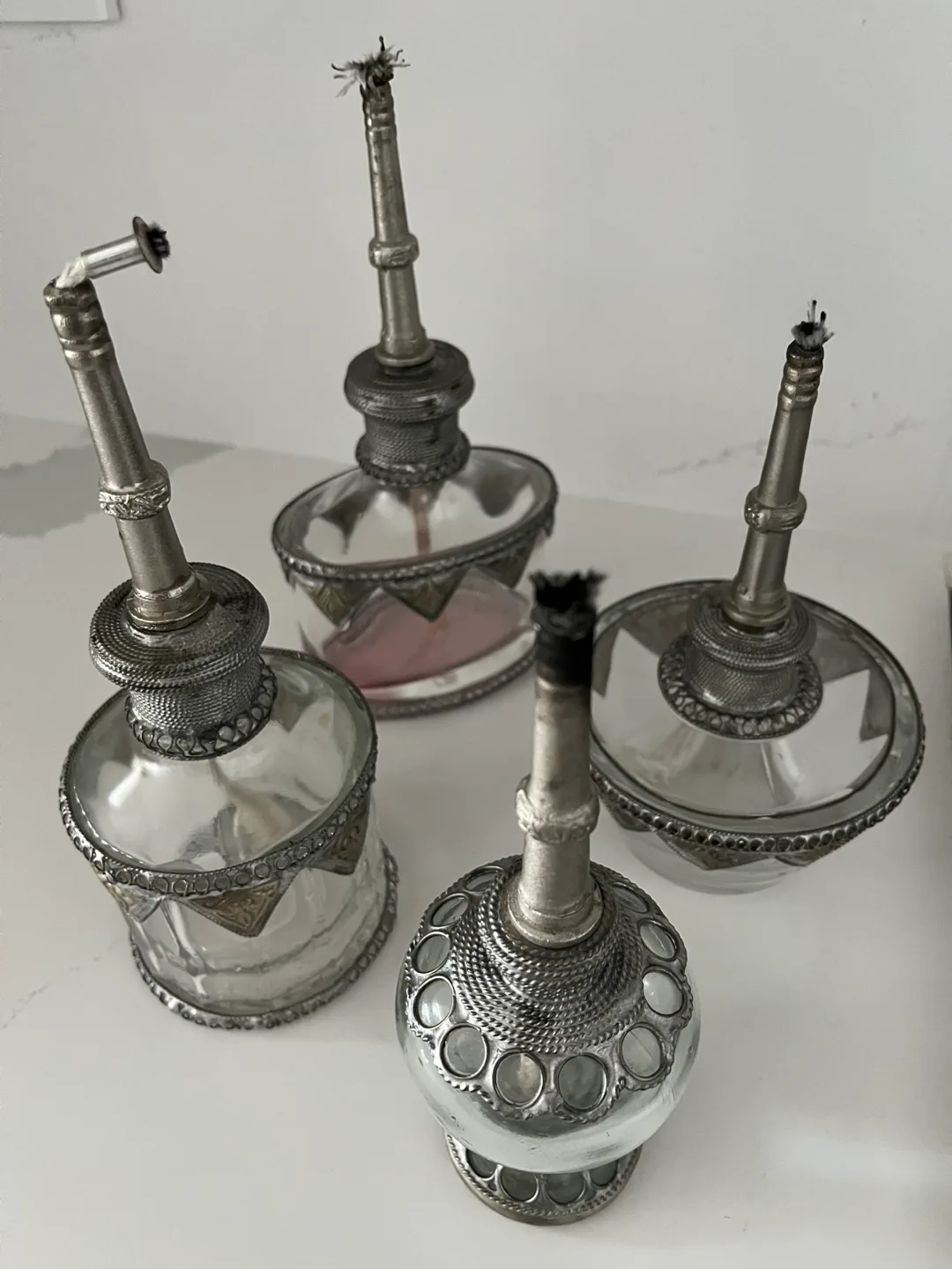 Set of Four Vintage Oil Lamps thumbnail