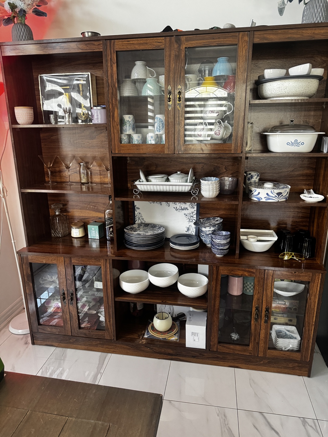 Large Wooden Display Cabinet